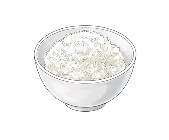 steamed white rice