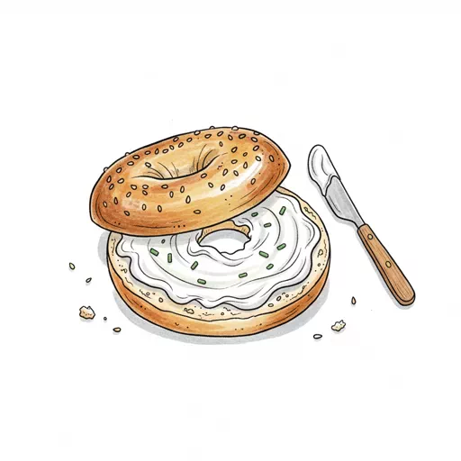 bagel and cream cheese