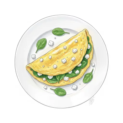 spinach feta omelette