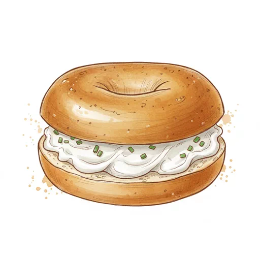 bagel with cream cheese