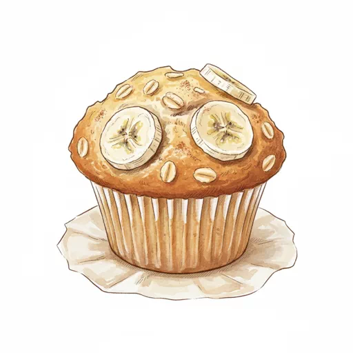 oatmeal banana muffin