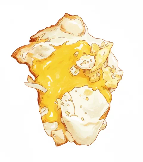 scrambled eggs with cheese