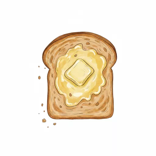 buttered bread