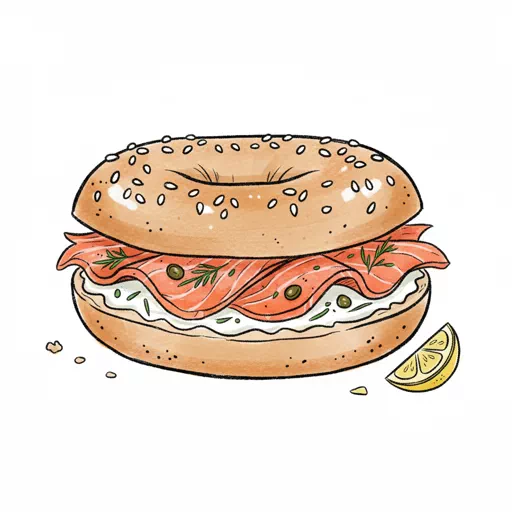 smoked salmon bagel