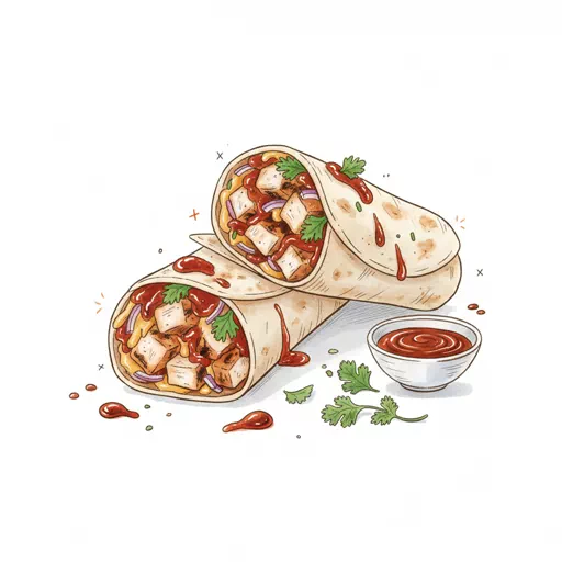 barbecue chicken wraps