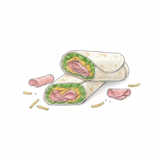 ham and cheese wrap