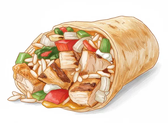 chicken burrito