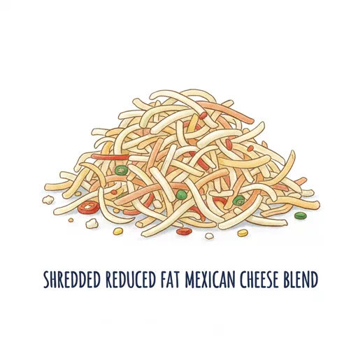 shredded reduced fat mexican cheese blend