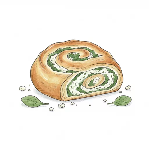 spinach and ricotta roll