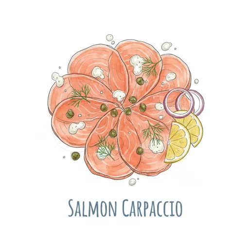 salmon carpaccio
