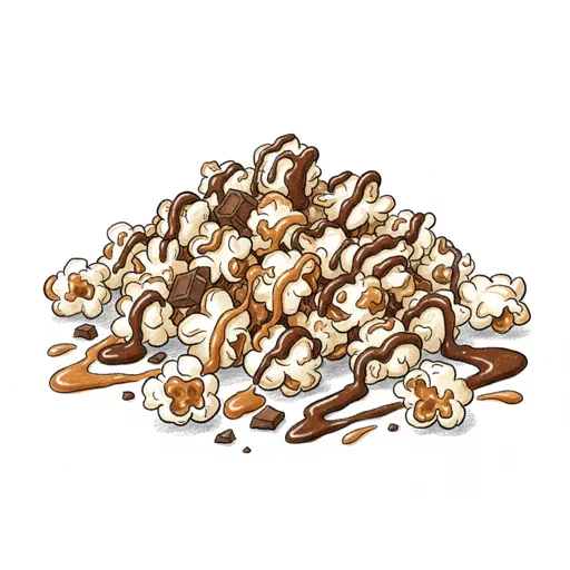 caramel chocolate popcorn