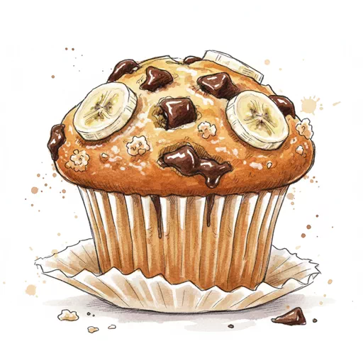 banana chocolate chip muffin